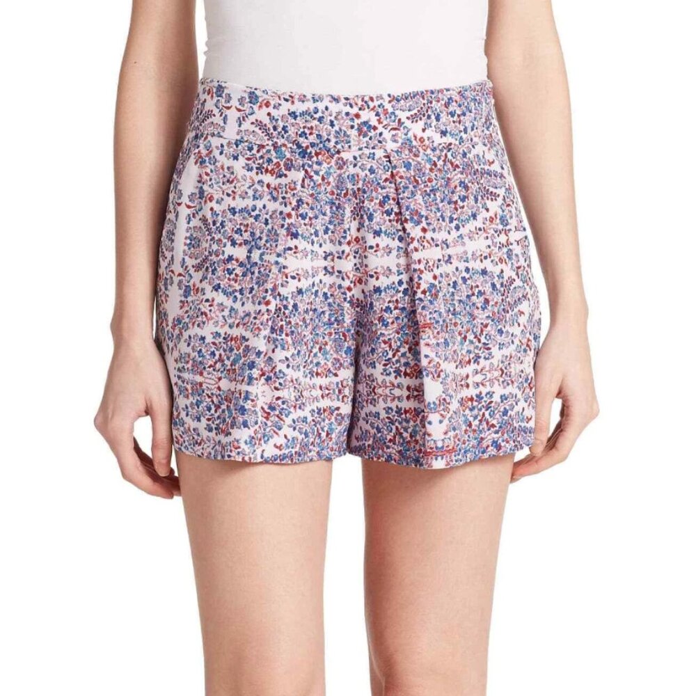 Rebecca Taylor Paisley Print Silk Mini Shorts SZ 2